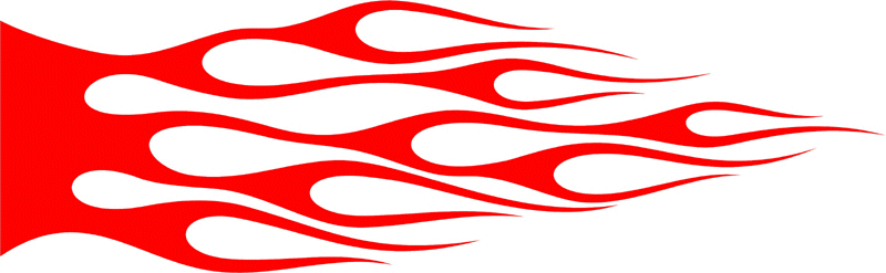 CLASSIC_34 Graphic Flame Decal