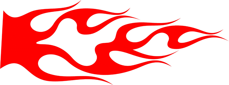 CLASSIC_53 Graphic Flame Decal