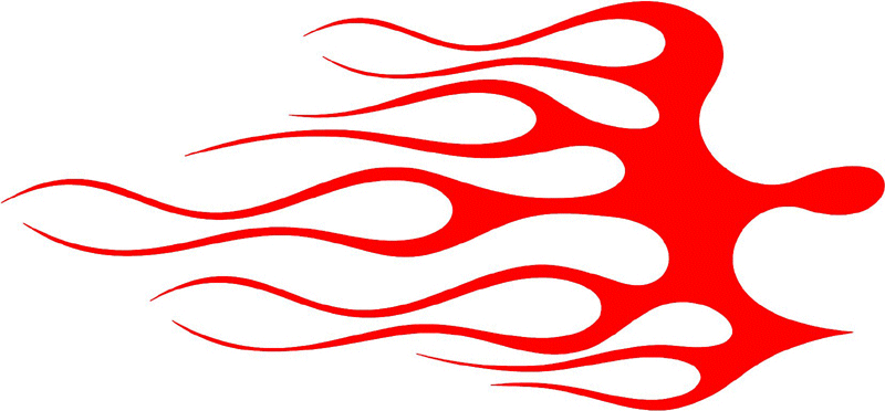 classic_red_06 Graphic Flame Decal