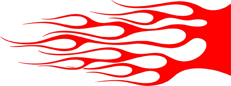 classic_red_23 Graphic Flame Decal