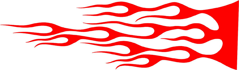 classic_red_30 Graphic Flame Decal