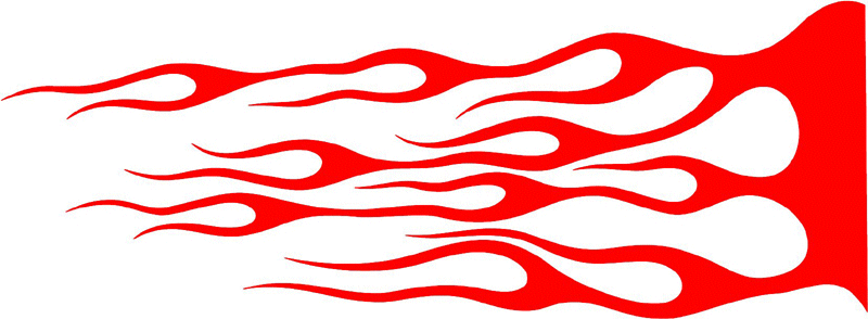 classic_red_36 Graphic Flame Decal