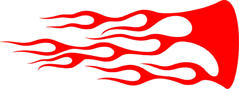 classic_red_39 Graphic Flame Decal