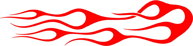 classic_red_45 Graphic Flame Decal