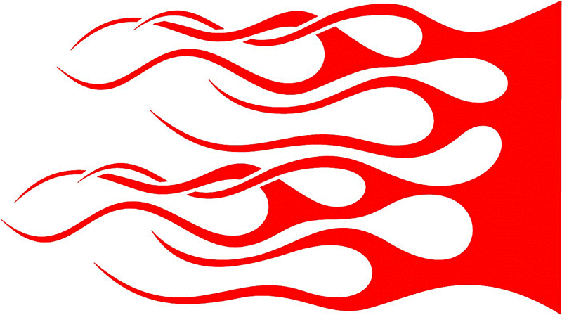 classic_red_51 Graphic Flame Decal