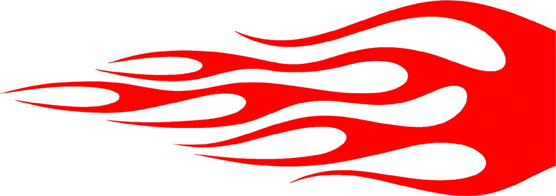 classic_red_60 Graphic Flame Decal