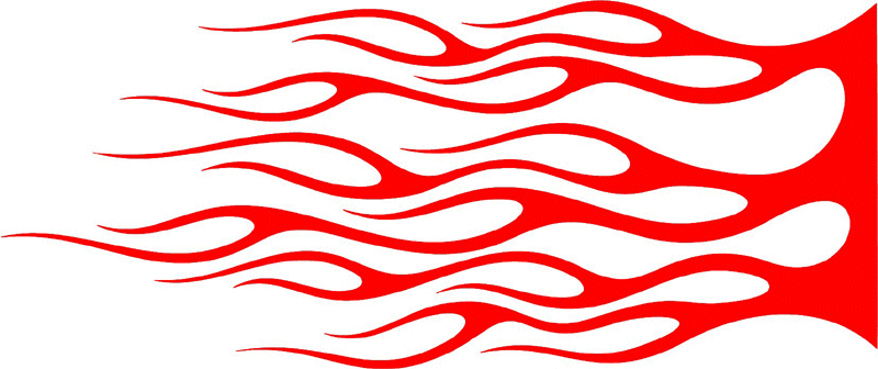 classic_red_71 Graphic Flame Decal