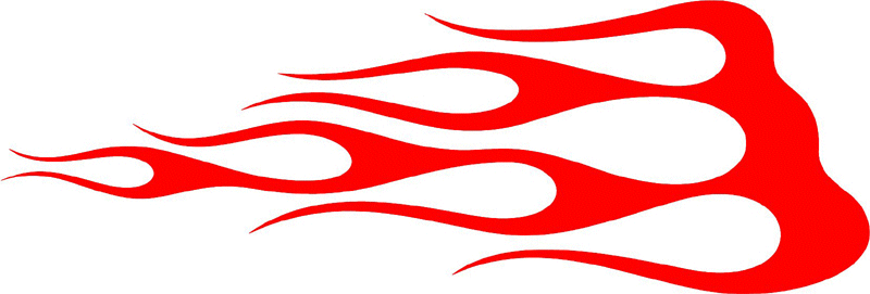 classic_red_74 Graphic Flame Decal