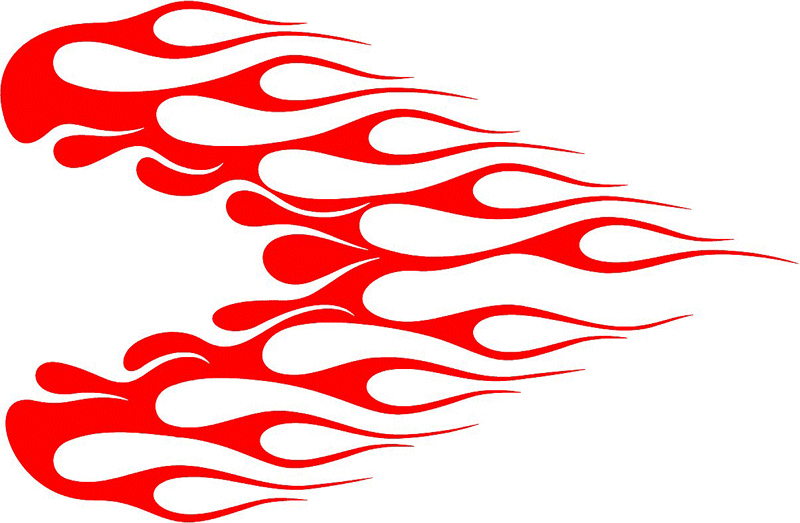 classic_red_78 Graphic Flame Decal