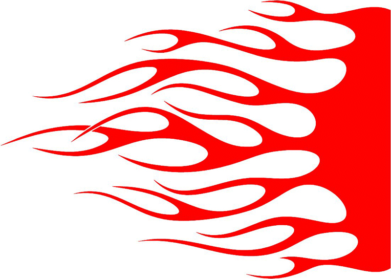 classic_red_79 Graphic Flame Decal