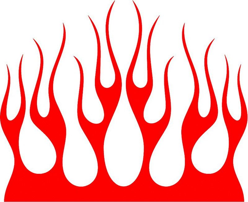 classic_red_84 Graphic Flame Decal