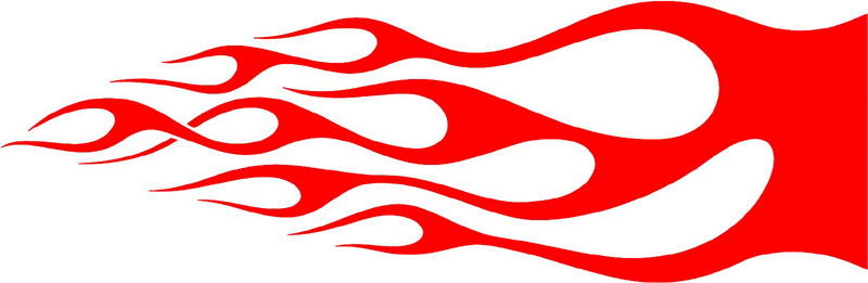 classic_red_86 Graphic Flame Decal