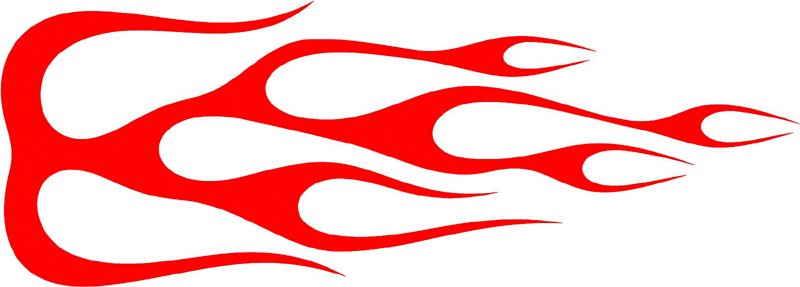 classic_red_89 Graphic Flame Decal