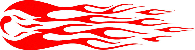 classic_red_95 Graphic Flame Decal