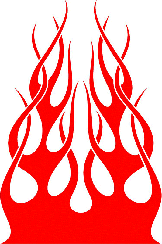 hood flame flames stripes decal stickers graphic