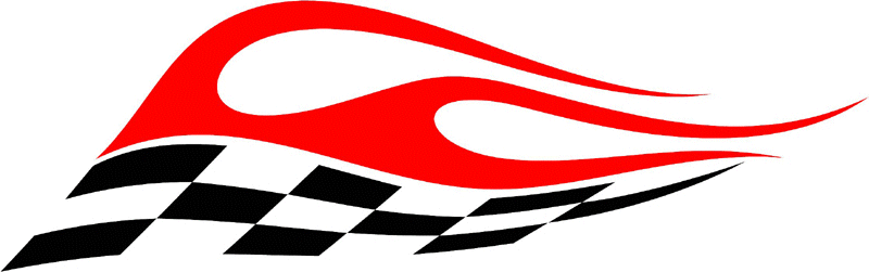 RACING_06 Racing Flames Graphic Flame Decal
