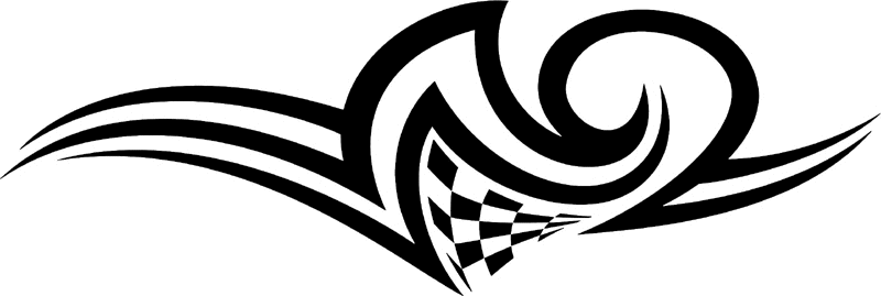 rt_041 Racing Tribal Graphic Flame Decal