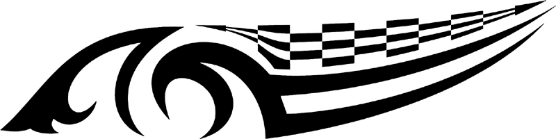 rt_146 Racing Tribal Graphic Flame Decal