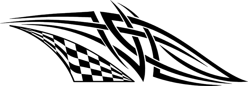 rt_153 Racing Tribal Graphic Flame Decal