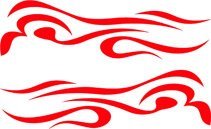 side_26 Side Flames Graphic Flame Decal