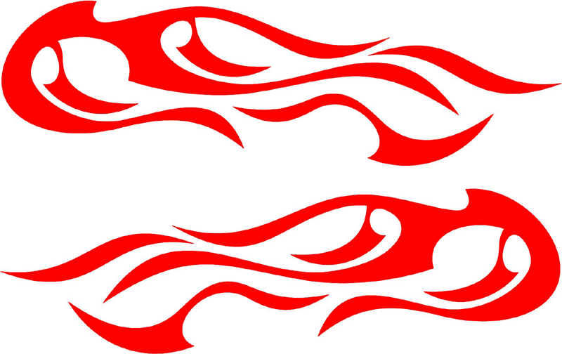 side_28 Side Flames Graphic Flame Decal