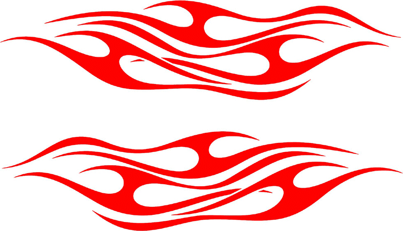 side_33 Side Flames Graphic Flame Decal