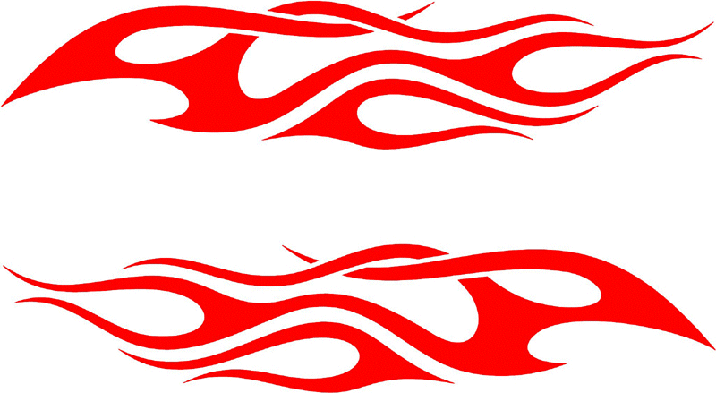 side_35 Side Flames Graphic Flame Decal