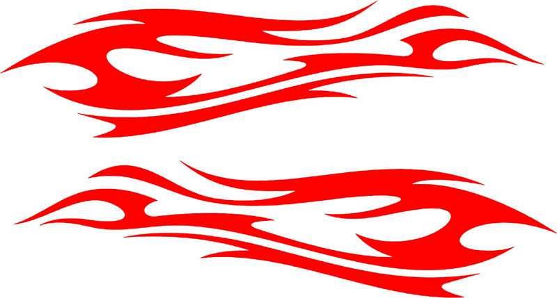 side_36 Side Flames Graphic Flame Decal