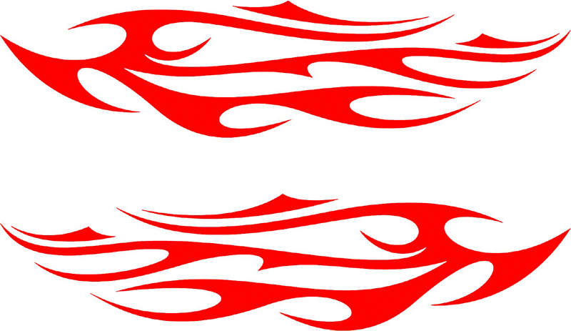side_38 Side Flames Graphic Flame Decal