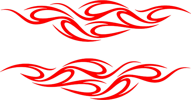 side_40 Side Flames Graphic Flame Decal