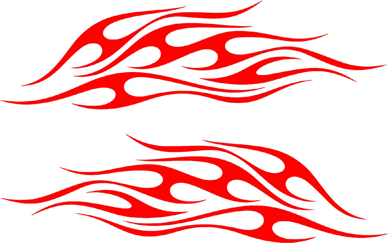 side_44 Side Flames Graphic Flame Decal