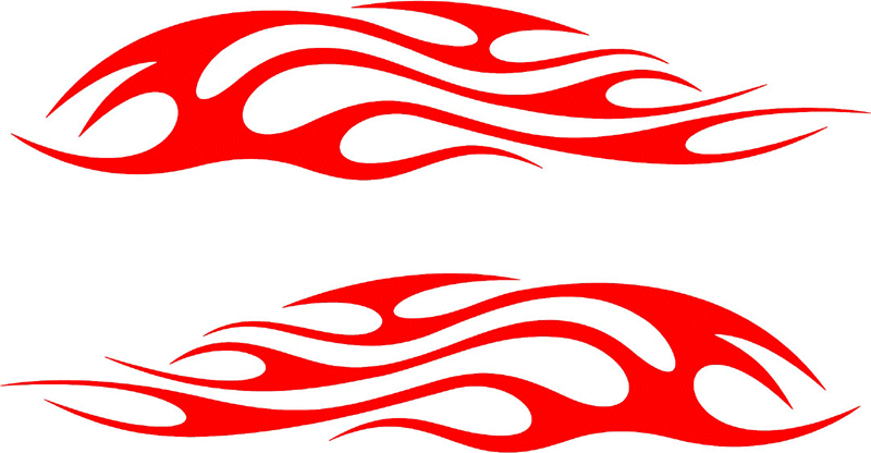 side_46 Side Flames Graphic Flame Decal