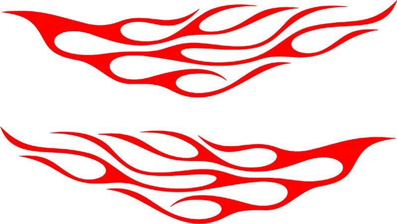 side_47 Side Flames Graphic Flame Decal