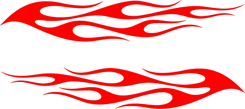 side_50 Side Flames Graphic Flame Decal