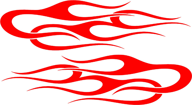 side_53 Side Flames Graphic Flame Decal