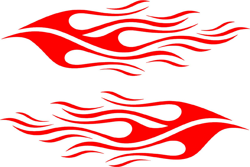 side_54 Side Flames Graphic Flame Decal