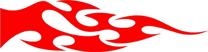 smart_19 Smart Tribal Flames Graphic Flame Decal