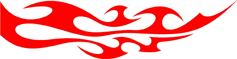 smart_27 Smart Tribal Flames Graphic Flame Decal