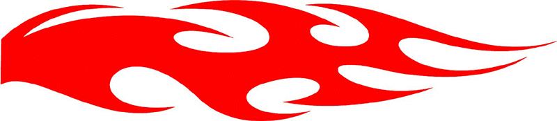 smart_35 Smart Tribal Flames Graphic Flame Decal