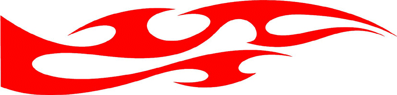 smart_37 Smart Tribal Flames Graphic Flame Decal