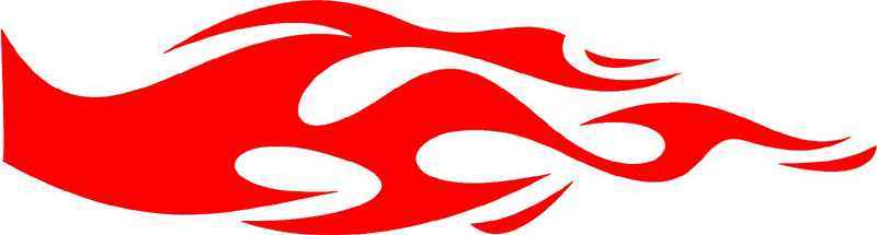 smart_44 Smart Tribal Flames Graphic Flame Decal