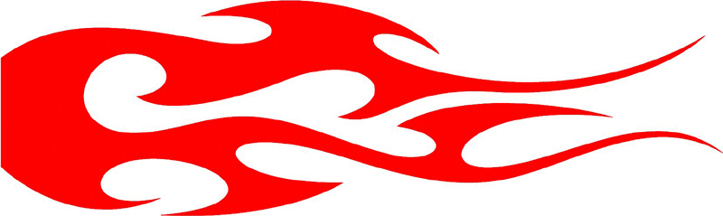 smart_45 Smart Tribal Flames Graphic Flame Decal