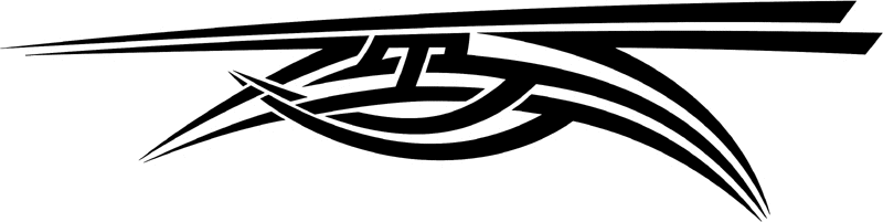 st_091 Speed Tribal Graphic Flame Decal