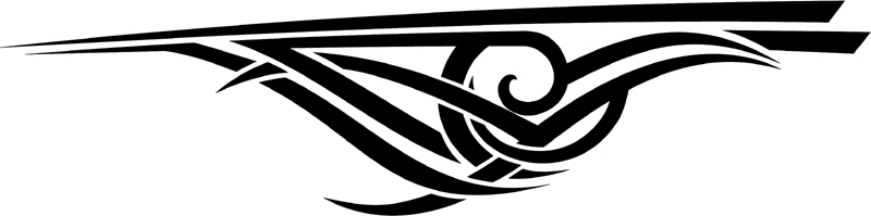 st_093 Speed Tribal Graphic Flame Decal