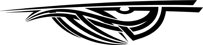 st_101 Speed Tribal Graphic Flame Decal