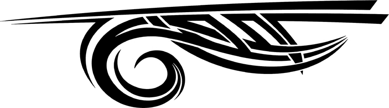 st_102 Speed Tribal Graphic Flame Decal