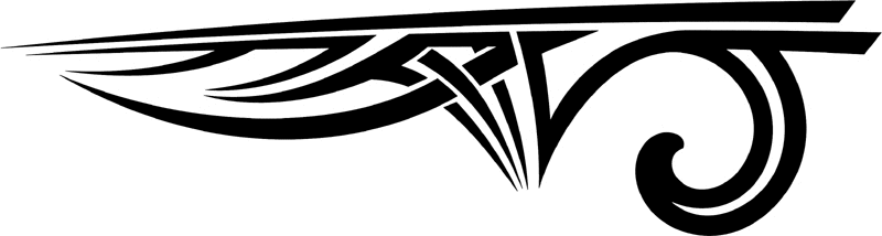 st_118 Speed Tribal Graphic Flame Decal