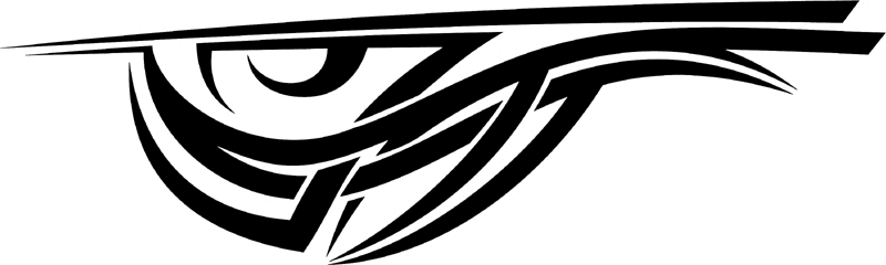 st_124 Speed Tribal Graphic Flame Decal