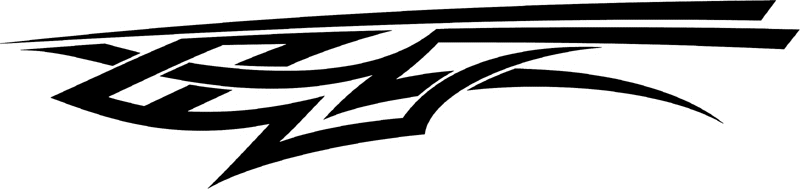 st_157 Speed Tribal Graphic Flame Decal