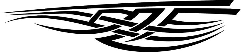 st_175 Speed Tribal Graphic Flame Decal